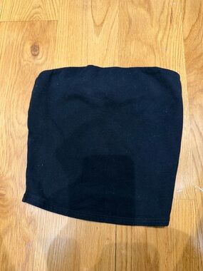 Garage Black Strapless Tube Top - Classic Solid